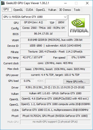 NVIDIA GeForce 391.35 Graphics Driver Released GL 4.6 VK 1.0.65