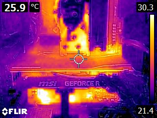 MSI GeForce RTX 2070 Ventus 8GB GDDR6 - Thermal imaging - idle