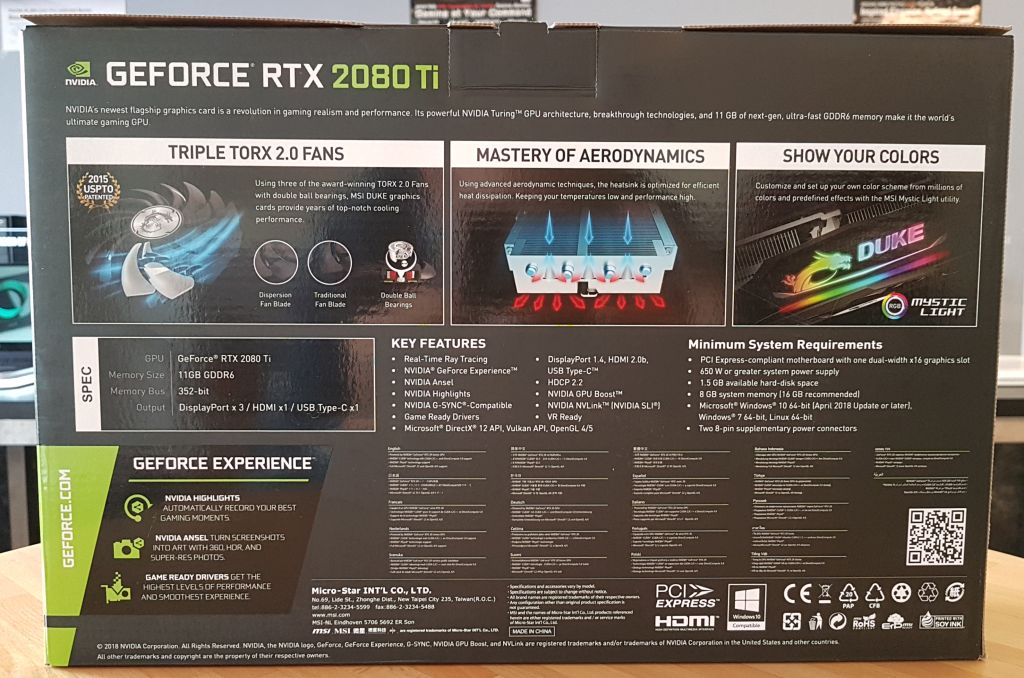 Unboxing) MSI GeForce RTX 2080 11GB OC | Geeks3D