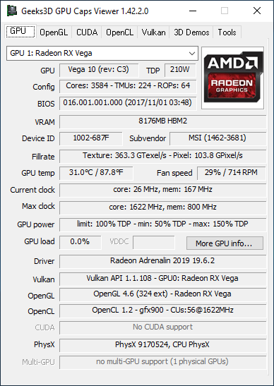 AMD Adrenalin 19.6.2 Brings Vulkan 1.1.108 and New Extensions