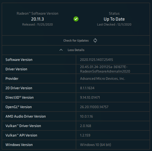AMD Adrenalin 2020 Edition - Software information