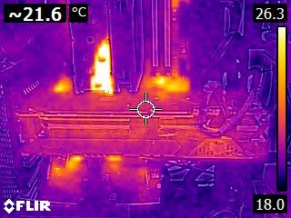 ASUS TUF GAMING Radeon RX 6800 XT OC 16GB - thermal imaging - idle state