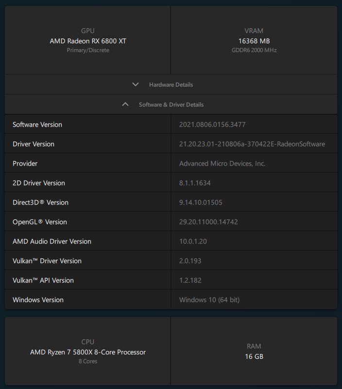 AMD Adrenalin 2020 Edition - Software information