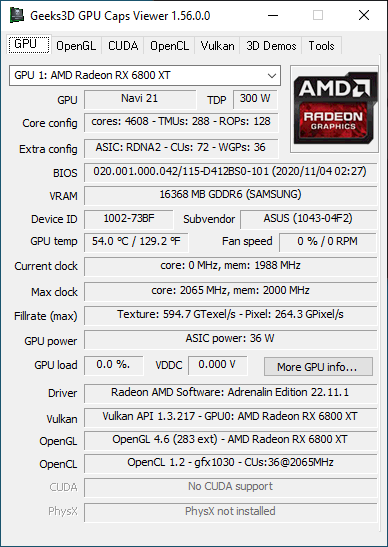 AMD Adrenalin 2020 Edition - GPU Caps Viewer + Radeon RX 6800 XT