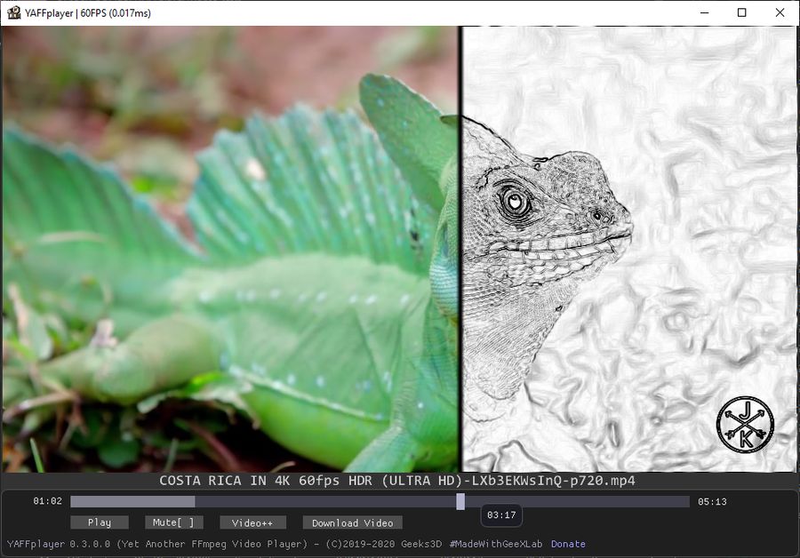 YAFFplayer, FFmpeg video player